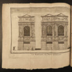1717 PARIS France MAP Louvre Palais Royal Hotel de Ville Tuileries Brice 3v SET