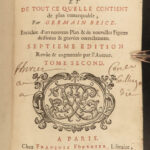 1717 PARIS France MAP Louvre Palais Royal Hotel de Ville Tuileries Brice 3v SET
