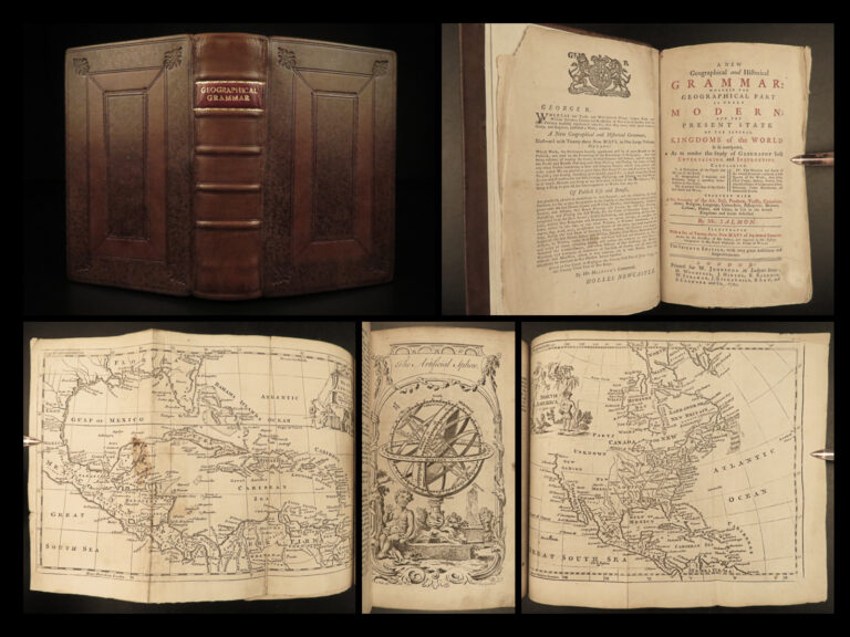 Image of 1760 ATLAS MAPS Geographical Grammar Salmon Europe China Colonial USA Voyages