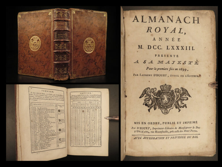 Image of 1783 King Louis XVI ARMS 1ed French Royal Almanac France Political ROYALTY