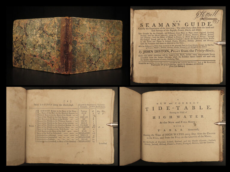 Image of 1785 Diston Seaman’s Guide Voyages Navigation Navy Sailing Coastal Harbors Tides