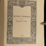 1920 EXQUISITE Joan of Arc ART Roman Missal FINE Binding Illustrated Catholic