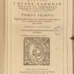 1609 HUGE FOLIO Church History Baronio Catholic Cardinal Annals Popes Fathers