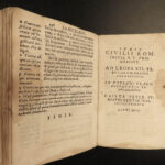 1586 LAW Belgian Wesenbeck In Pandectas Juris Civilis Latin Slaves Gamblers 2in1