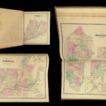 1868 ATLAS of Otsego County New York Color City MAPS Cooperstown FW Beers