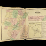 1868 ATLAS of Otsego County New York Color City MAPS Cooperstown FW Beers