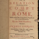 1668 ENGLISH Court of Rome Papacy of Pope Alexander VII Vatican Corraro du Tot