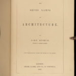 1849 Architecture 1ed Seven Lamps John Ruskin Illustrated ART Fine Binding