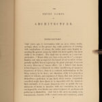 1849 Architecture 1ed Seven Lamps John Ruskin Illustrated ART Fine Binding