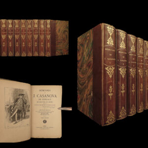 1880 Giacomo CASANOVA Memoirs Social Libertine Adventures Sexuality Italy 8v