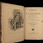 1880 Giacomo CASANOVA Memoirs Social Libertine Adventures Sexuality Italy 8v