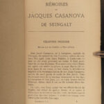 1880 Giacomo CASANOVA Memoirs Social Libertine Adventures Sexuality Italy 8v