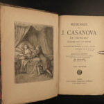 1880 Giacomo CASANOVA Memoirs Social Libertine Adventures Sexuality Italy 8v