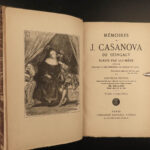 1880 Giacomo CASANOVA Memoirs Social Libertine Adventures Sexuality Italy 8v