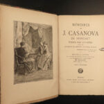 1880 Giacomo CASANOVA Memoirs Social Libertine Adventures Sexuality Italy 8v