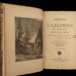 1880 Giacomo CASANOVA Memoirs Social Libertine Adventures Sexuality Italy 8v