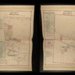 1873 ATLAS MAPS of Huron County OHIO Bellevue Norwalk HUGE MAPS Color USA