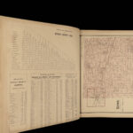 1873 ATLAS MAPS of Huron County OHIO Bellevue Norwalk HUGE MAPS Color USA