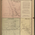 1873 ATLAS MAPS of Huron County OHIO Bellevue Norwalk HUGE MAPS Color USA