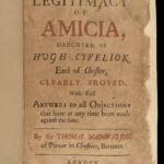 1679 LAW 1ed Legitimacy of Amicia Thomas Mainwaring English Marriage Leicester