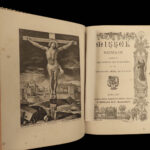 1890 BEAUTIFUL Roman Catholic Missal Bible Prayers Liturgy Limoges FINE BINDING