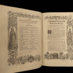 1890 BEAUTIFUL Roman Catholic Missal Bible Prayers Liturgy Limoges FINE BINDING