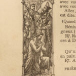 1890 BEAUTIFUL Roman Catholic Missal Bible Prayers Liturgy Limoges FINE BINDING