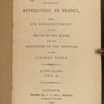 1794 ENGLISH ed French Revolution War Rabaut France Politics Bastille 2v BINDING