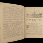 1885 Famous VOYAGES Cleopatra Capt Cook Francis Drake Marco Polo Illustrated