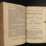 1695 ENGLISH 1ed Treatise on Epic Poetry VIRGIL Homer Aesop Dryden Rene Bossu