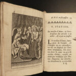 1755 Stations of Cross Jerusalem Passion Jesus Illustrated Bible ART Parvilliers