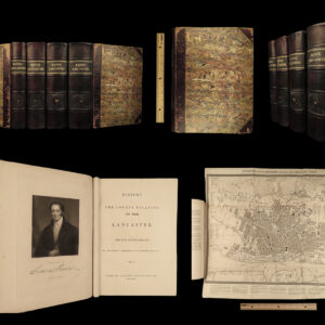 1836 1ed Lancashire Lancaster England 124 MAPS Plates Folklore Pendle Witches