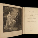 1836 1ed Lancashire Lancaster England 124 MAPS Plates Folklore Pendle Witches