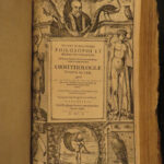 1610 BIRDS Ornithology Ulisse Aldrovandi Science Illustrated Bats HARPY Peacocks