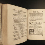 1537 Greek Attic Nights Noctes Atticae ROME Philosophy Aulus Gellius GREECE