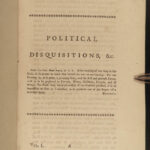 1774 Political Disquisitions 1ed by James Burgh US Constitution Washington Adams
