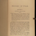 1890 UTAH History by Bancroft Mormonism Joseph Smith Salt Lake INDIANS Mormons