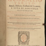 1620 TACITUS Annals Roman Empire Nero Rome Agricola FAMOUS MAP Italian Canini