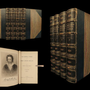 1876 Mary SHELLEY Poetical Percy Shelley FAMOUS English Poem Forman Fine Binding