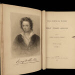 1876 Mary SHELLEY Poetical Percy Shelley FAMOUS English Poem Forman Fine Binding