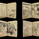 1860 Japanese Shaka Hasso Buddha Samurai Color Illustrated Woodblock Buddhism