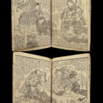 1860 Japanese Shaka Hasso Buddha Samurai Color Illustrated Woodblock Buddhism