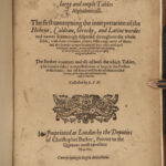 1578 Geneva BIBLE Two Right Profitable Concordances Herrey BARKER English RARE