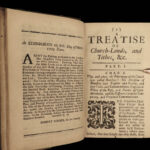 1705 1ed Forbes Church Lands & Tithes Finances Wealth Money Edinburgh Scotland