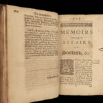 1714 1ed Jacobite SPY George Lockhart Treaty Union Scotland Melville PROVENANCE