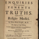 1672 Browne Pseudodoxia MAGIC Science Magnetism Witches Unicorns Religio Medici