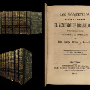 1847 Three Musketeers Alexandre Dumas SPANISH Madrid Mosqueteros 8v Literature