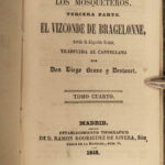 1846 Three Musketeers Alexandre Dumas SPANISH Madrid Mosqueteros 8v Literature