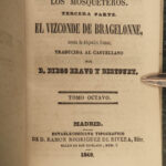 1847 Three Musketeers Alexandre Dumas SPANISH Madrid Mosqueteros 8v Literature