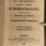 1846 Three Musketeers Alexandre Dumas SPANISH Madrid Mosqueteros 8v Literature